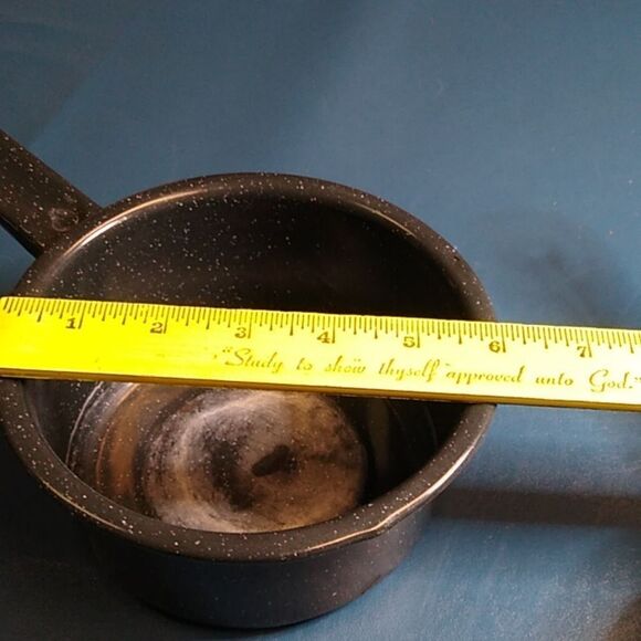 Enamel Saucepan Set - Black and White - Picture 10 of 11